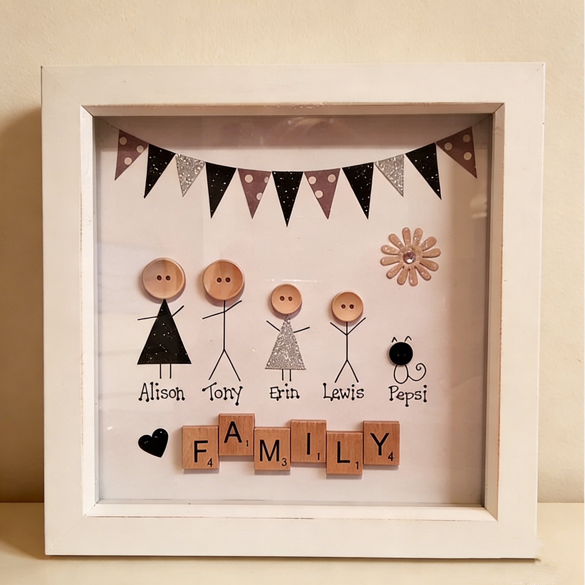 Button Art Decor：family 