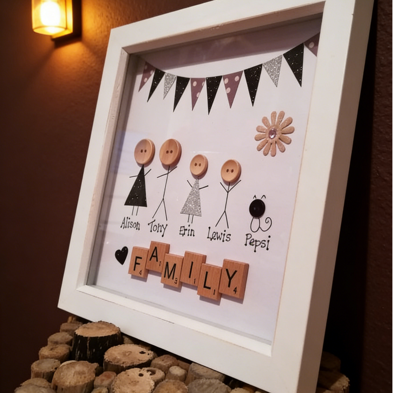 Button Art Decor：family 