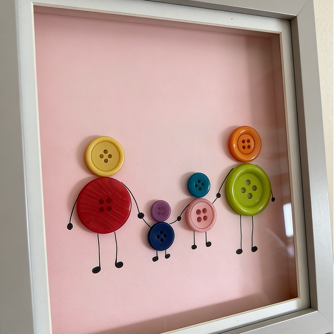 Button Art Decor：family 