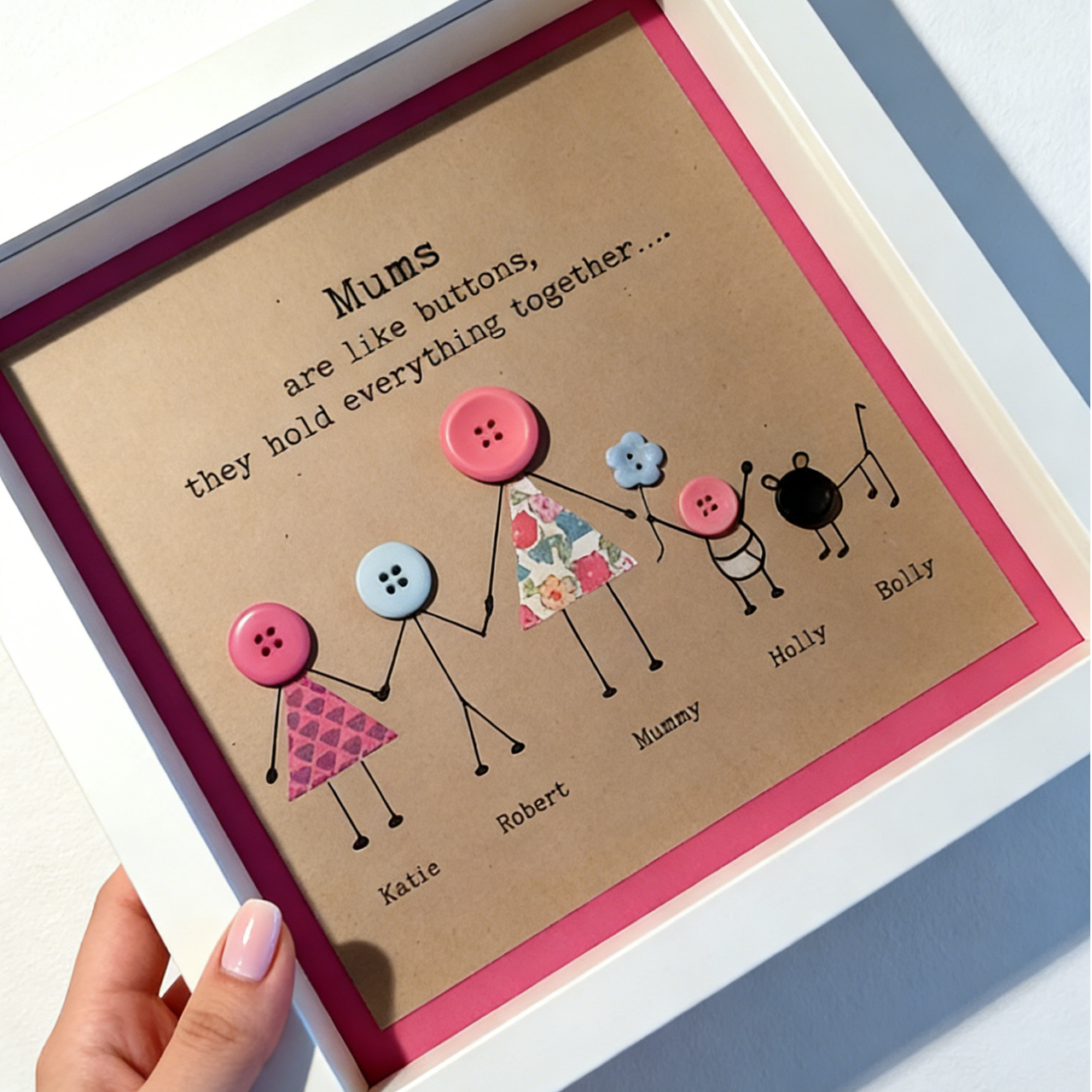 Button Art Decor：family 