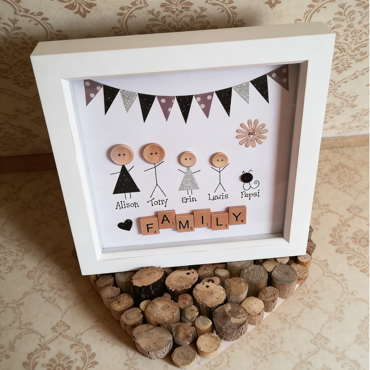 Button Art Decor：family 