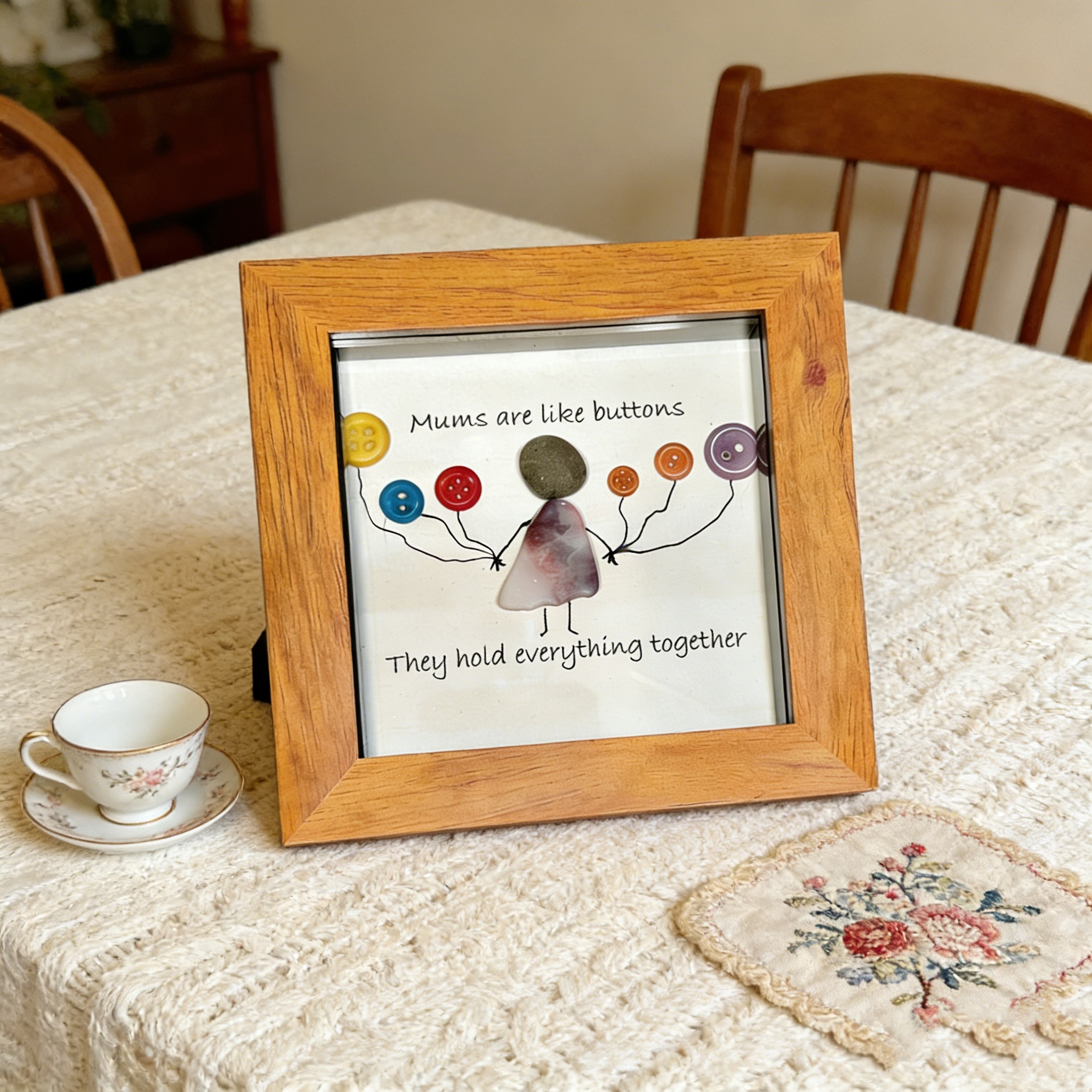 Button Art Decor For Mums
