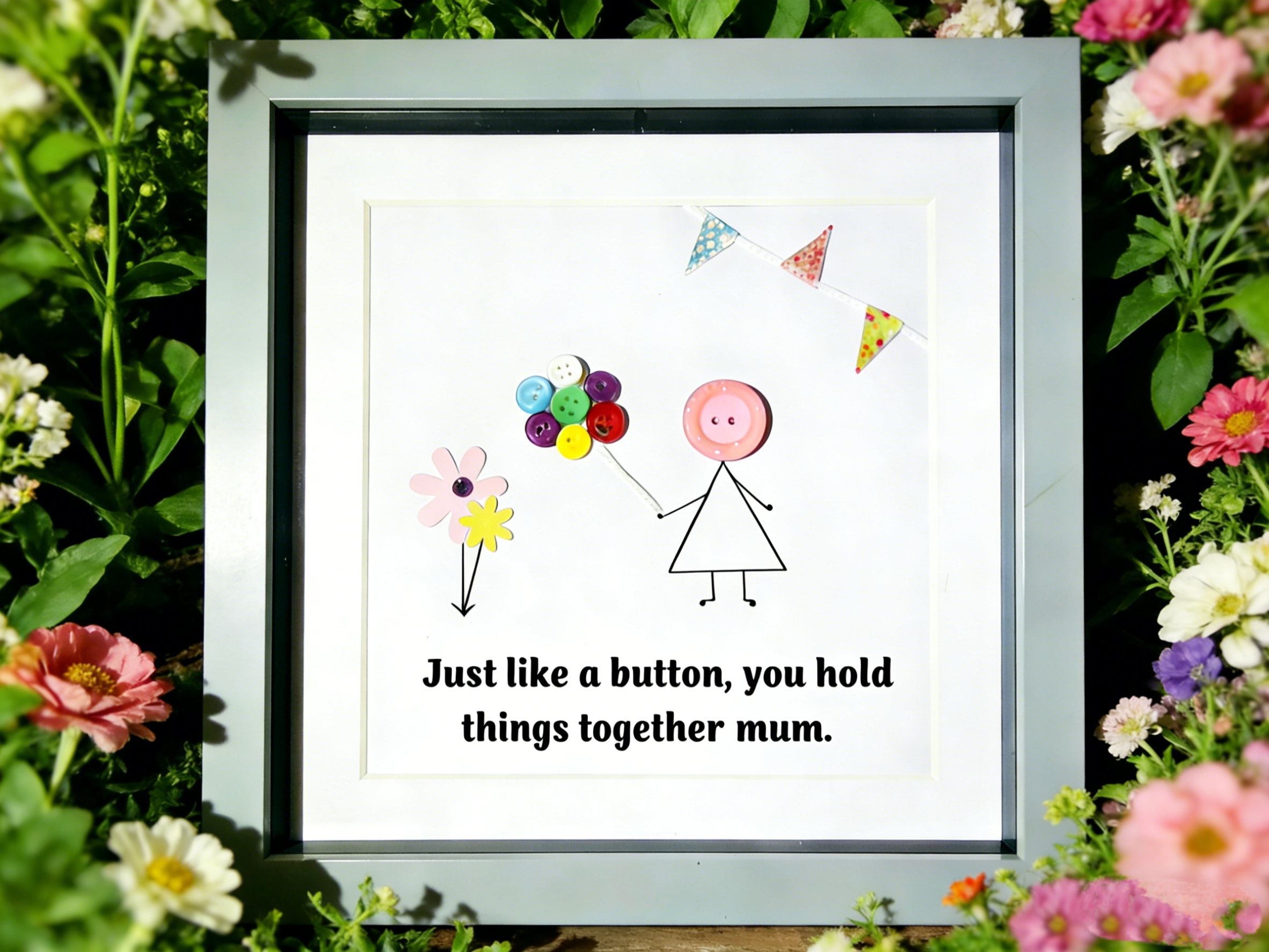 Button Art Decor For Mums