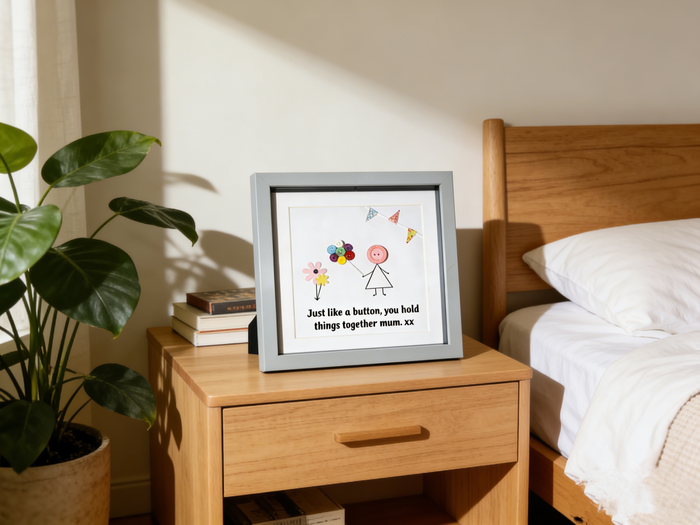 Button Art Decor For Mums