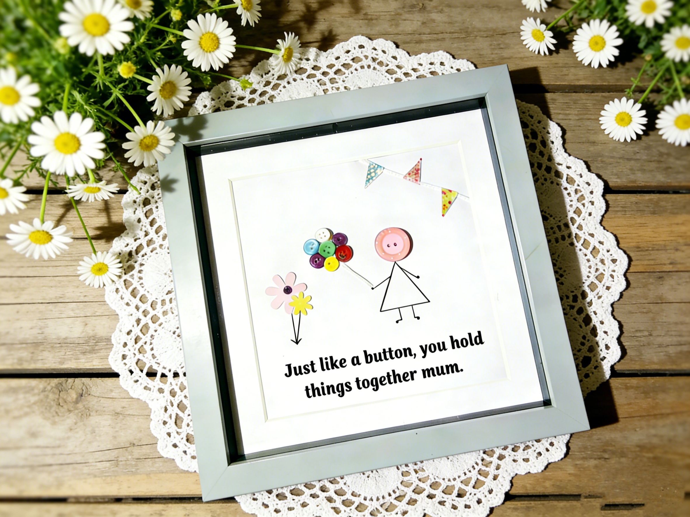 Button Art Decor For Mums