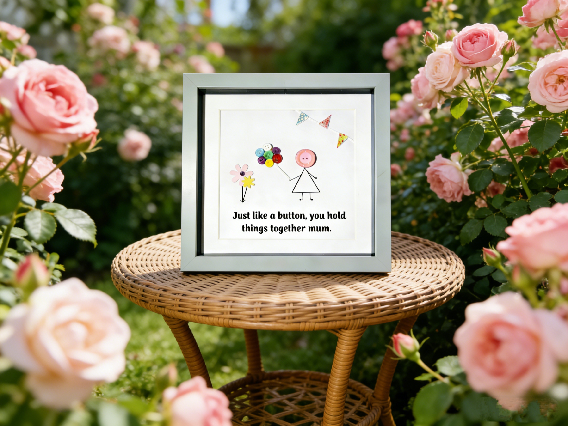 Button Art Decor For Mums