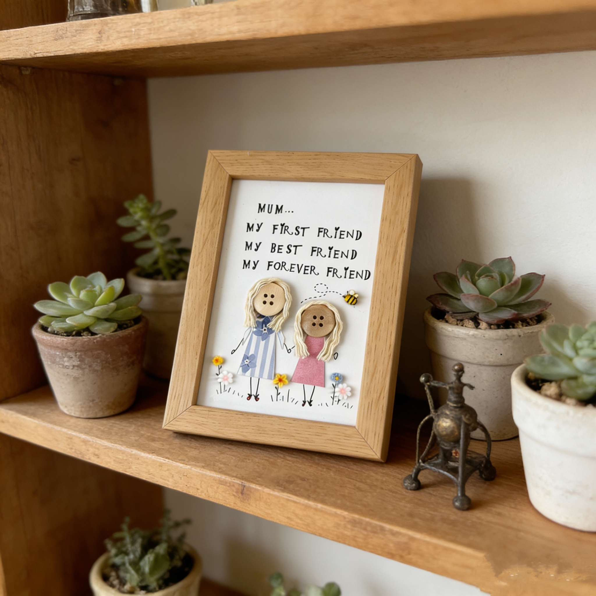 Button Art Decor：Happy Mother's Day! Creative Mother's Day Gifts