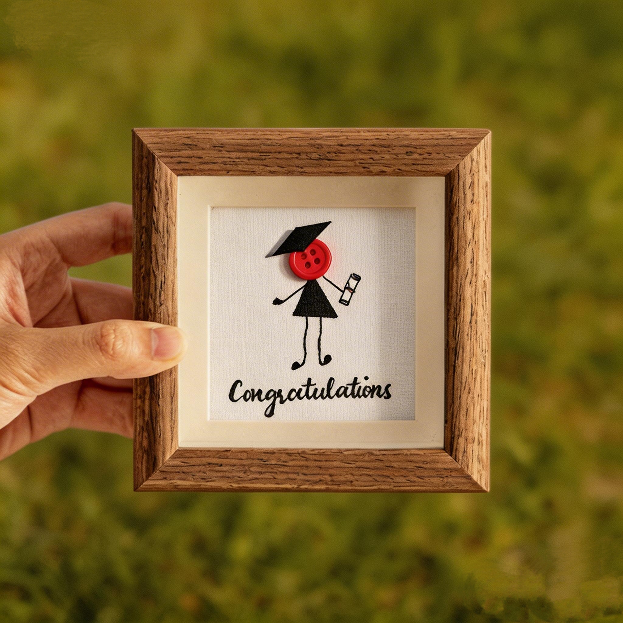 Button art decor for friends：Happy Graduation! 🎓✨