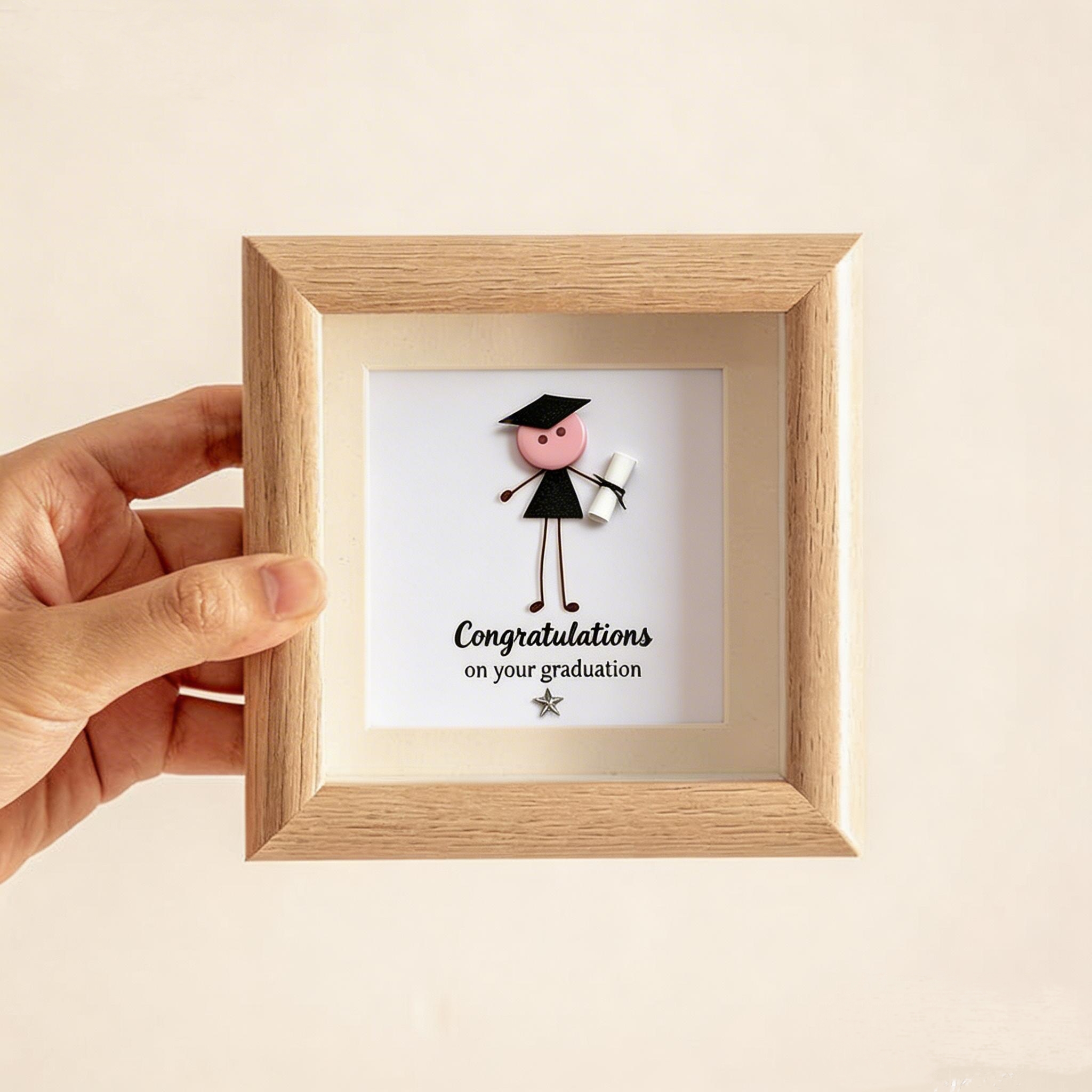 Button art decor for friends：Happy Graduation! 🎓✨