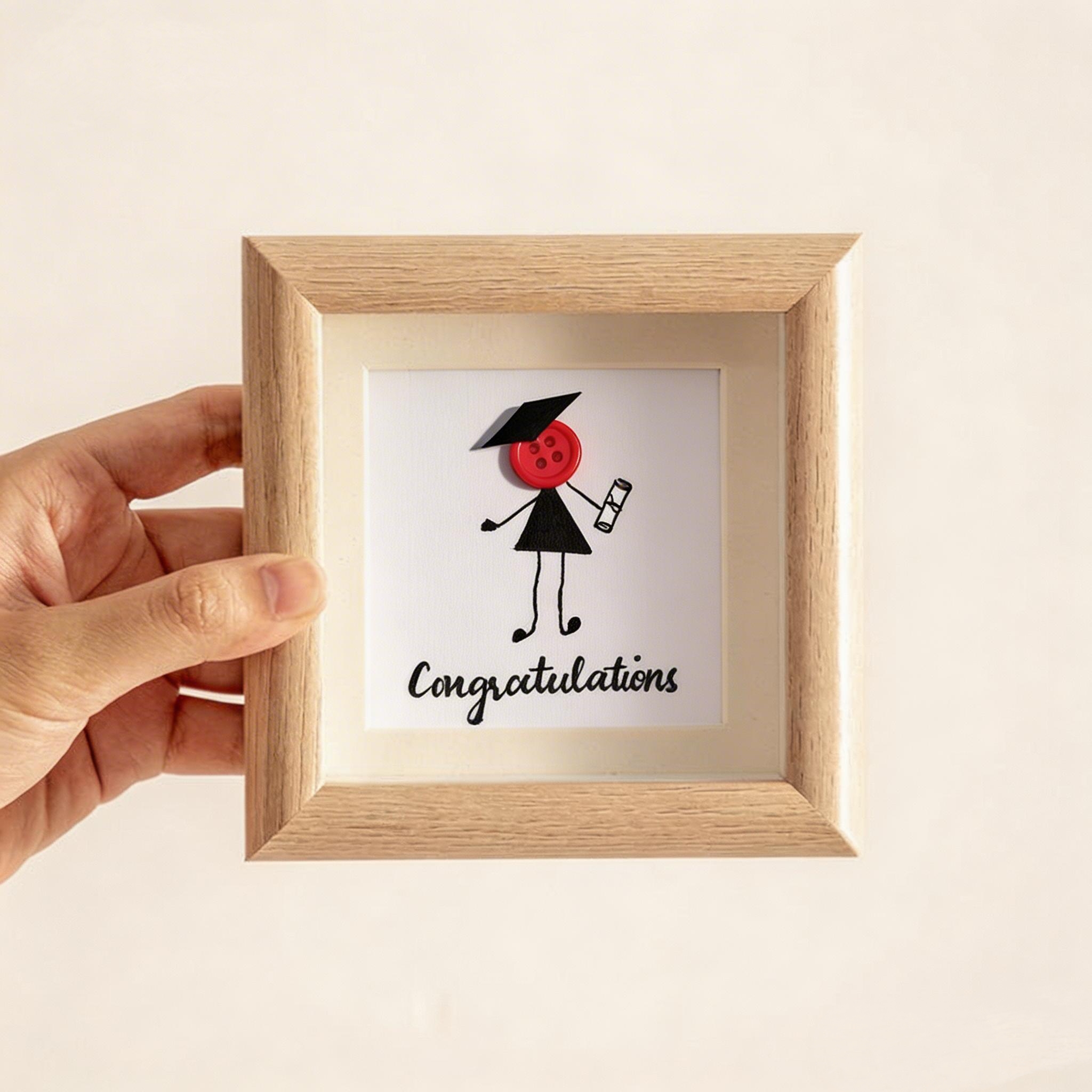 Button art decor for friends：Happy Graduation! 🎓✨