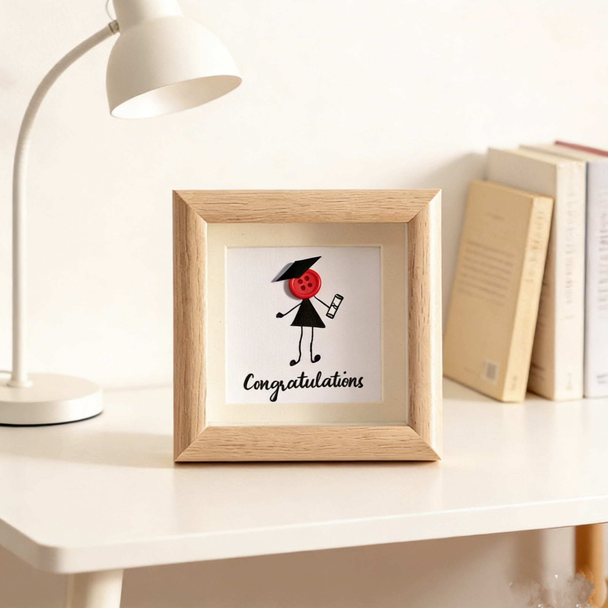 Button art decor for friends：Happy Graduation! 🎓✨