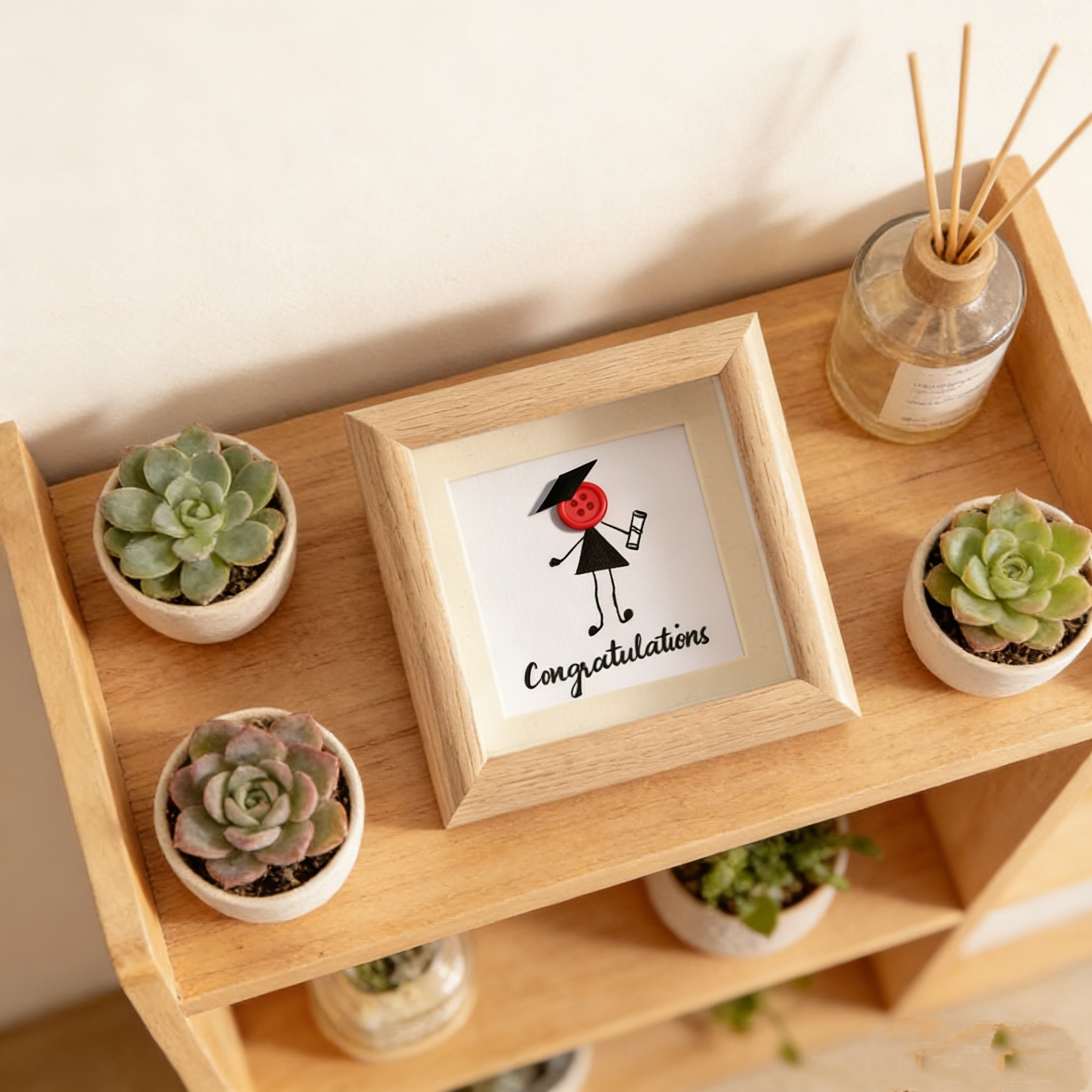 Button art decor for friends：Happy Graduation! 🎓✨