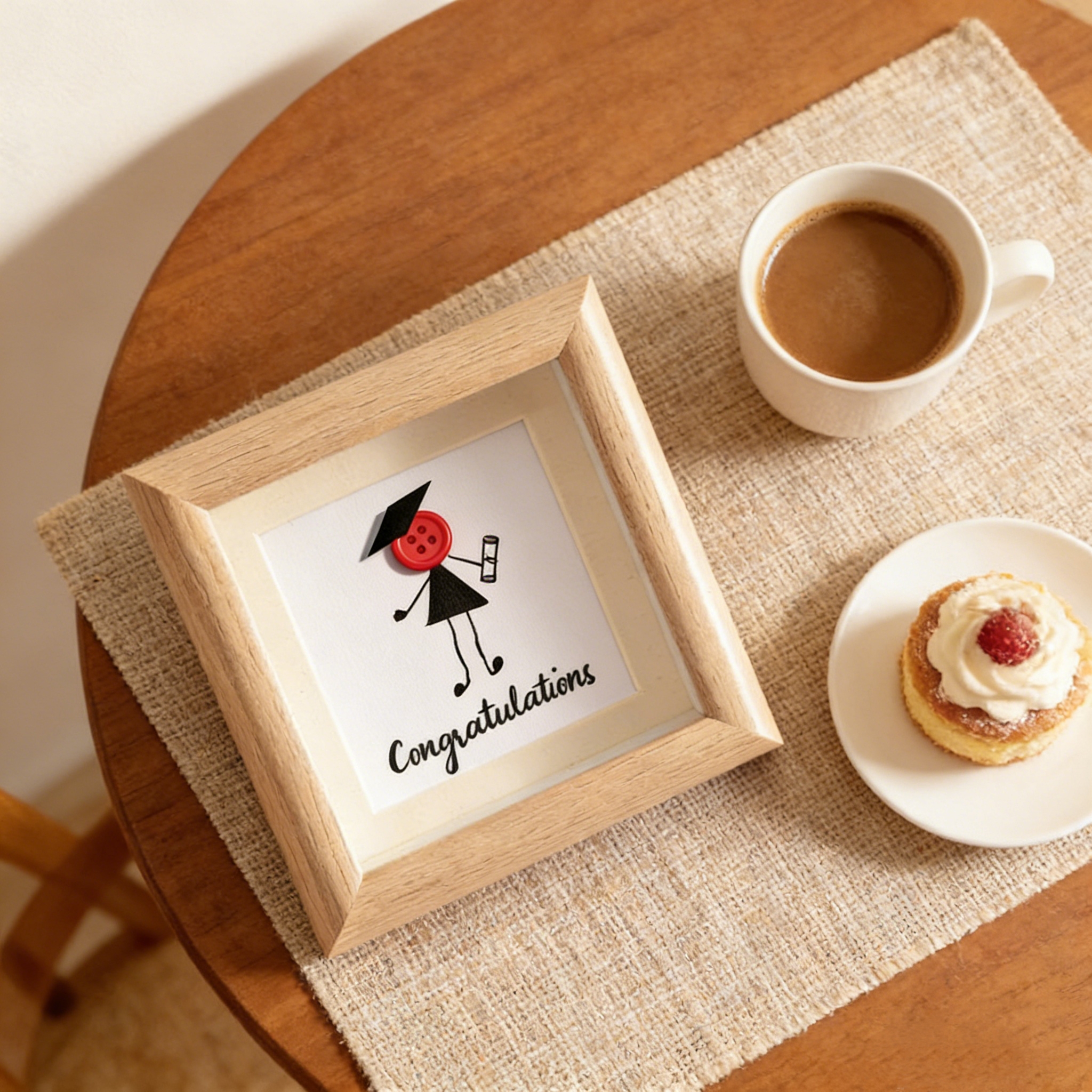 Button art decor for friends：Happy Graduation! 🎓✨