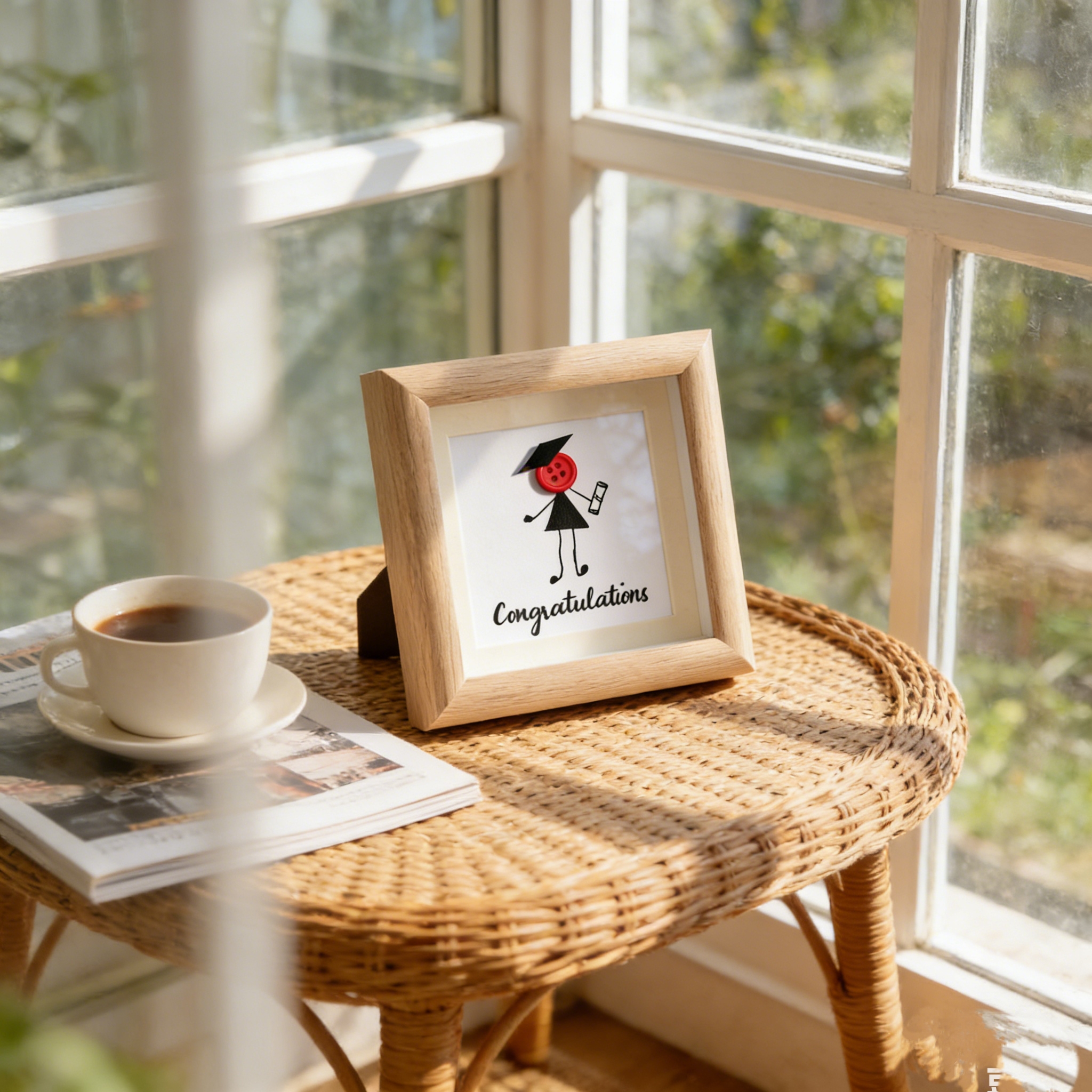 Button art decor for friends：Happy Graduation! 🎓✨