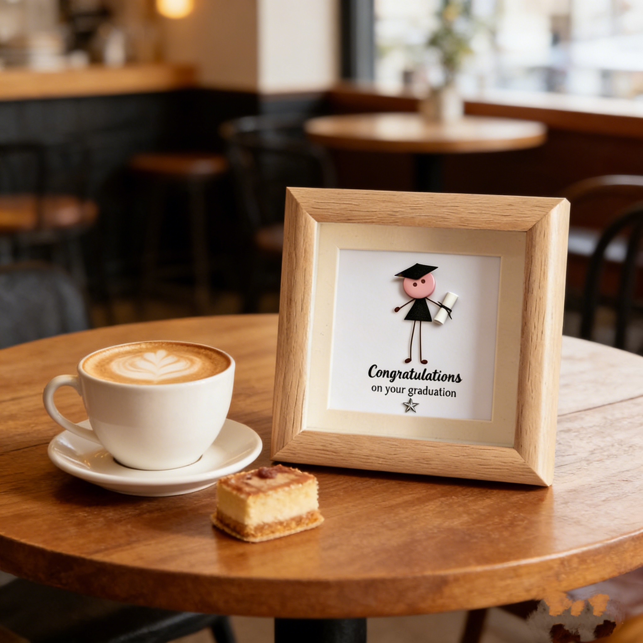 Button art decor for friends：Happy Graduation! 🎓✨