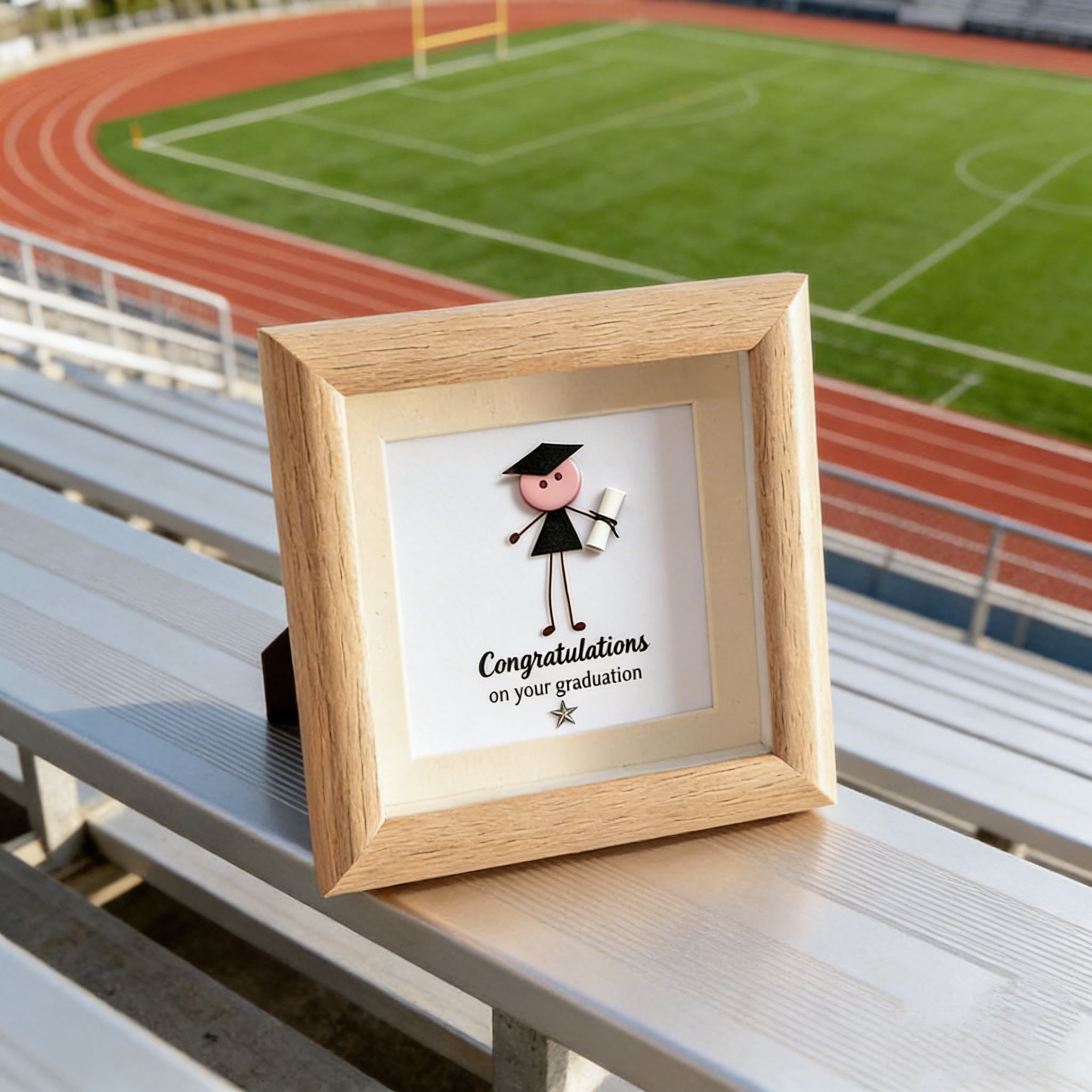 Button art decor for friends：Happy Graduation! 🎓✨