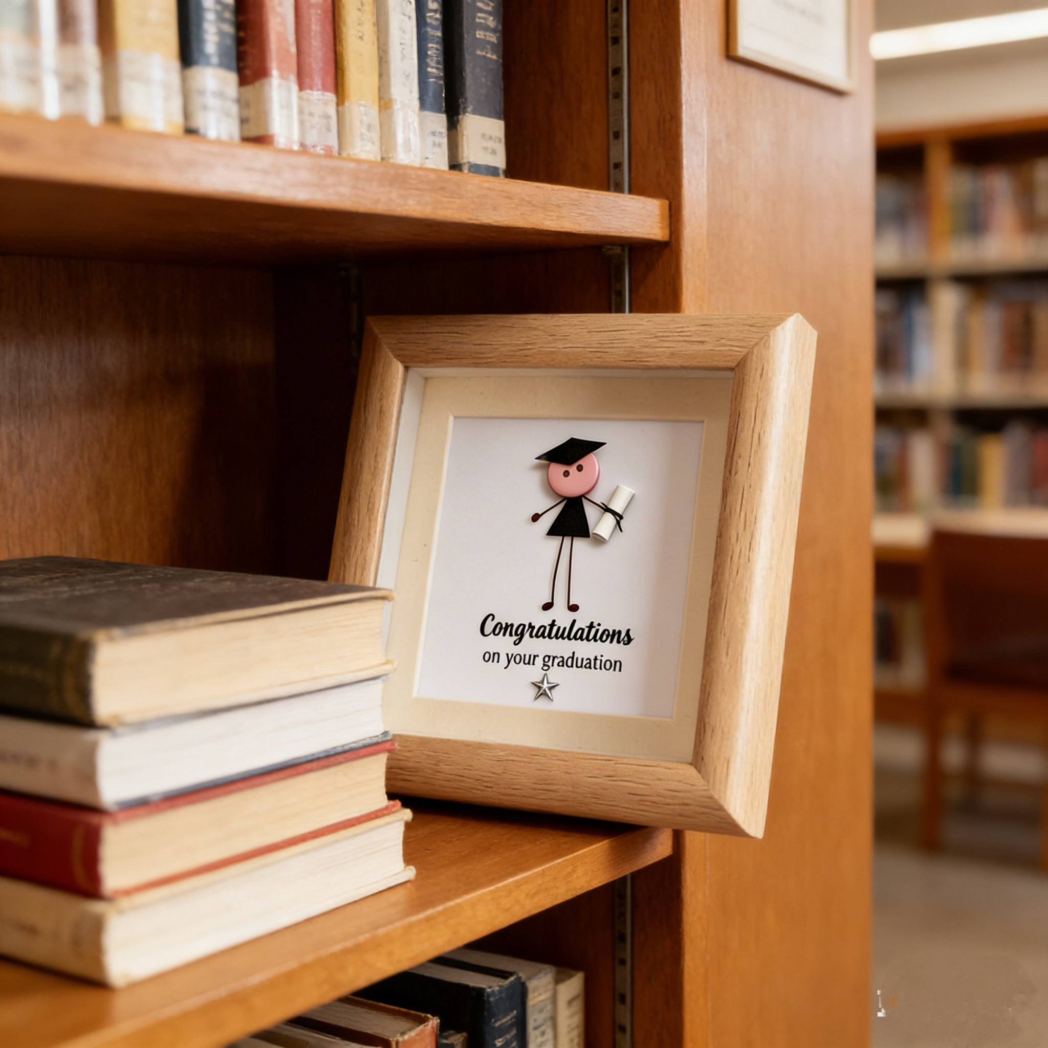 Button art decor for friends：Happy Graduation! 🎓✨