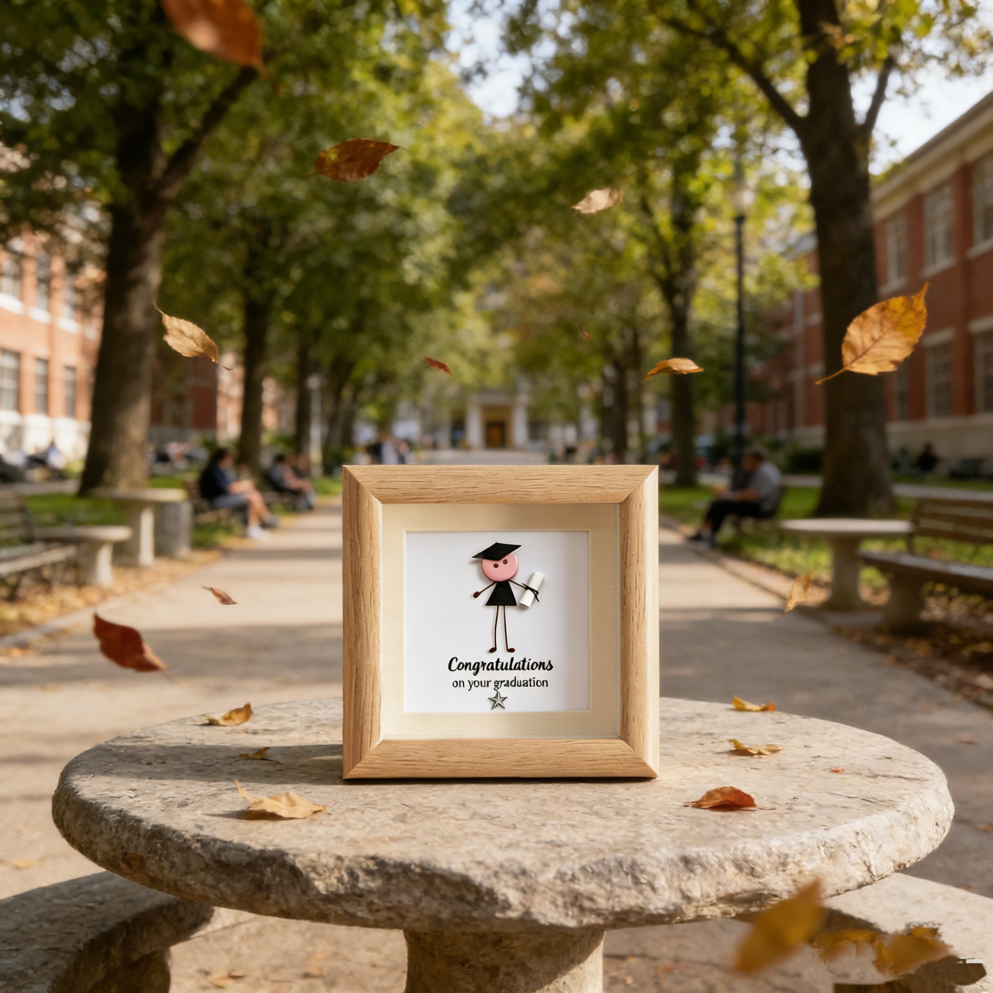 Button art decor for friends：Happy Graduation! 🎓✨