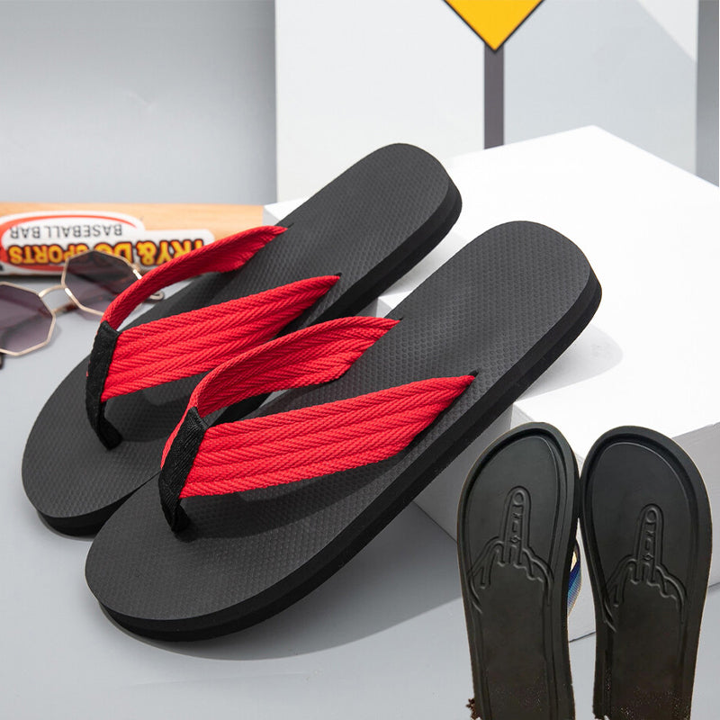 🏖️Cheeky Meme Flip Flops for Men – Funny Summer Beach Slippers👣