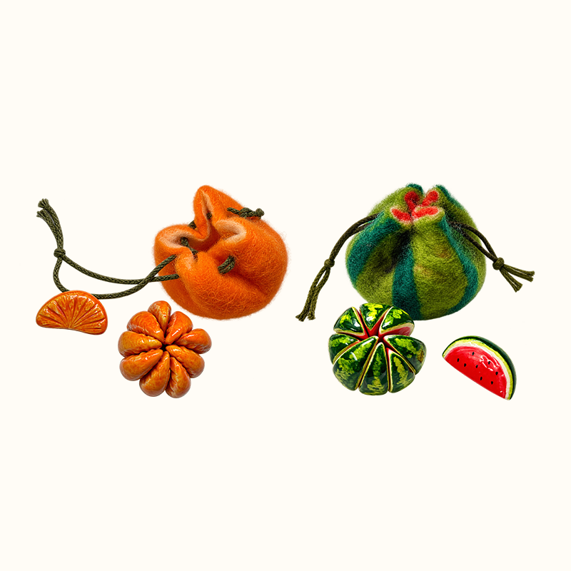 Fruit-Shaped Felt Squeeze Toy | Portable Tactile Stress-Relief Toy