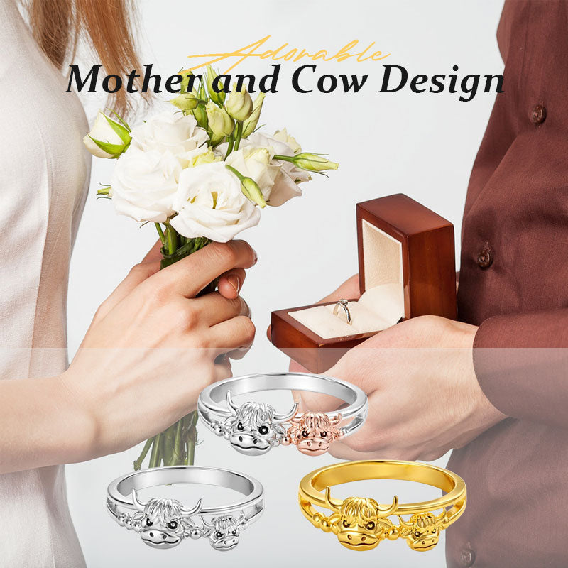 Highland Cow Guardian Ring: A warm presence on your fingertip, symbolising the deep bond between mother and child