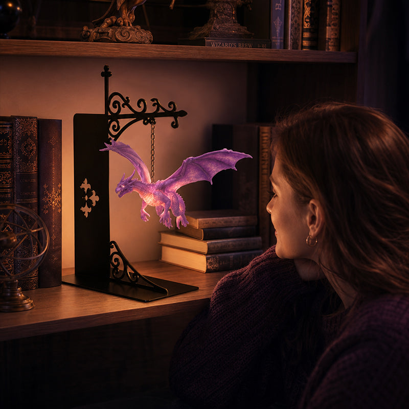 Dragon Bookshelf Lamp - Enchanting Floating Dragon Night Light