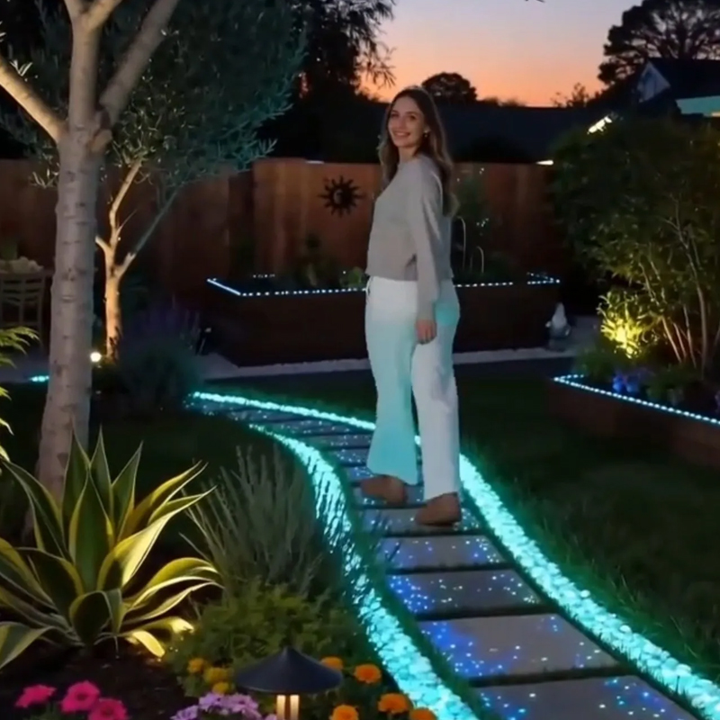 💥Glow-in-the-Dark Garden Pebbles – Decorative Outdoor Landscape Stones for Pathways & Flower Beds ✨🌿