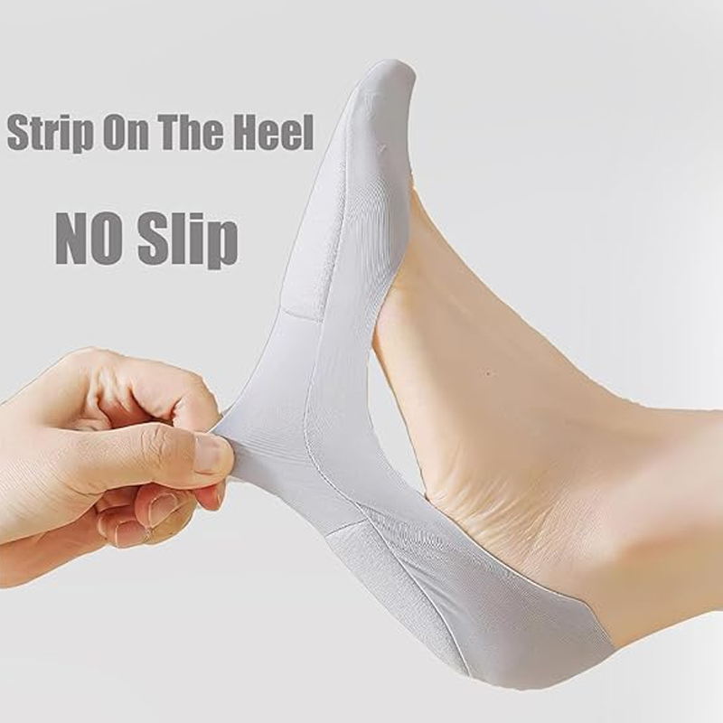 CushionCloud No-Show Socks – Soft Non-Slip Invisible Comfort Socks 👣✨