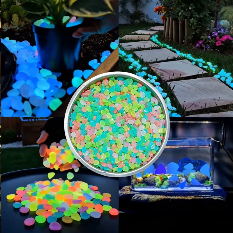 💥Glow-in-the-Dark Garden Pebbles – Decorative Outdoor Landscape Stones for Pathways & Flower Beds ✨🌿