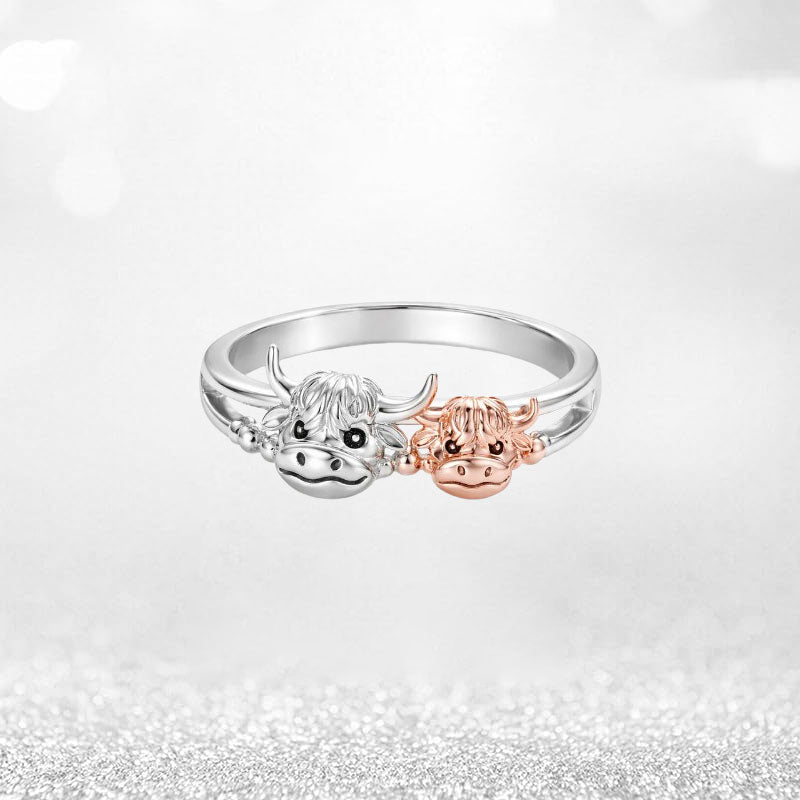 Highland Cow Guardian Ring: A warm presence on your fingertip, symbolising the deep bond between mother and child