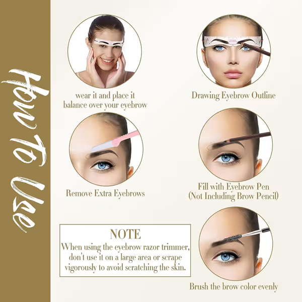 🔥✨Reusable Eyebrow Stencil Shaper Kit (12-Pack)