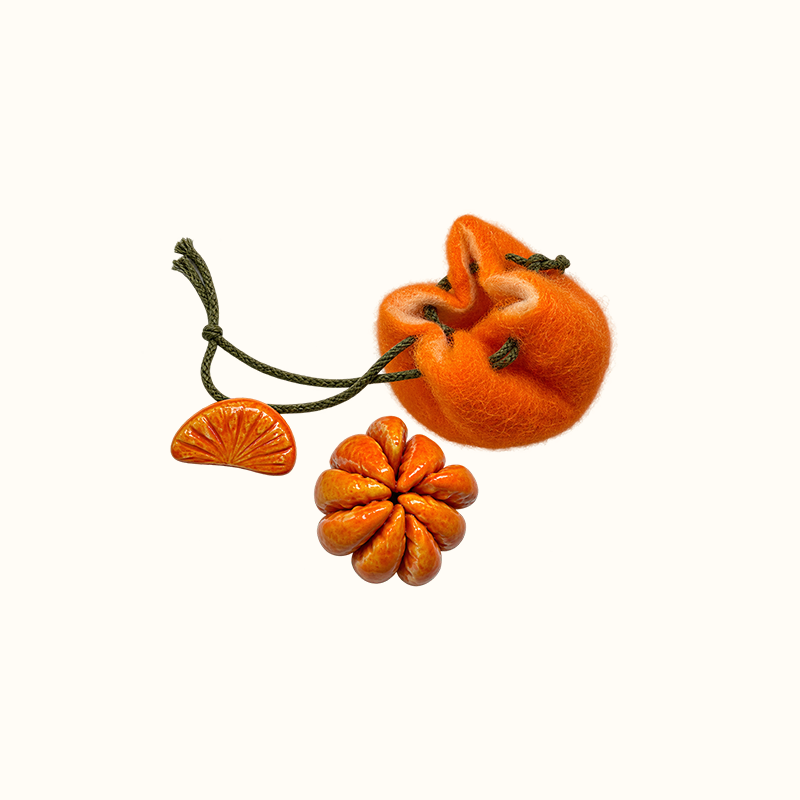Fruit-Shaped Felt Squeeze Toy | Portable Tactile Stress-Relief Toy