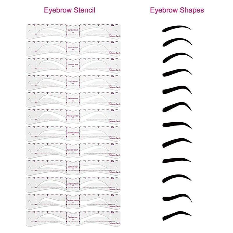 🔥✨Reusable Eyebrow Stencil Shaper Kit (12-Pack)
