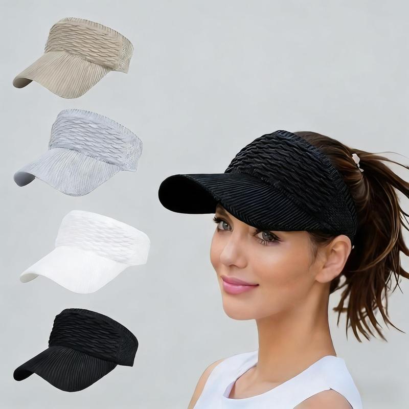 Women's Foldable UPF 50+ Sun Visor Hat | Packable Wide Brim Beach & Sports Cap