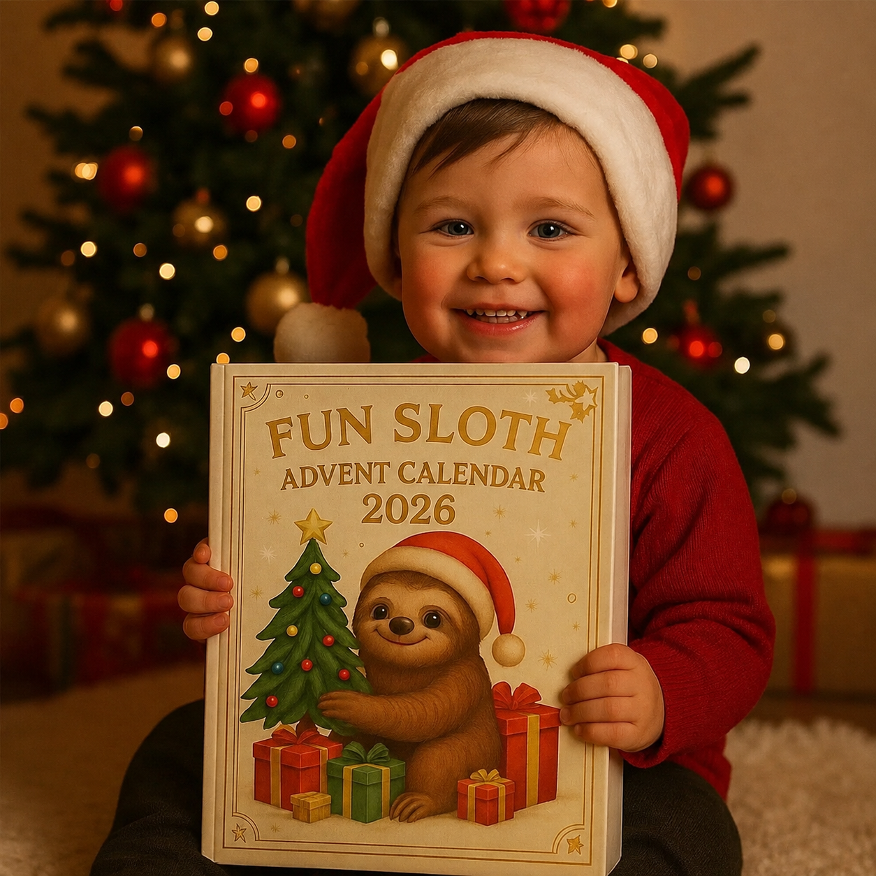🦥Fun Sloth Christmas Advent Calendar 2026 – Cute Sloth Countdown Collection🎄