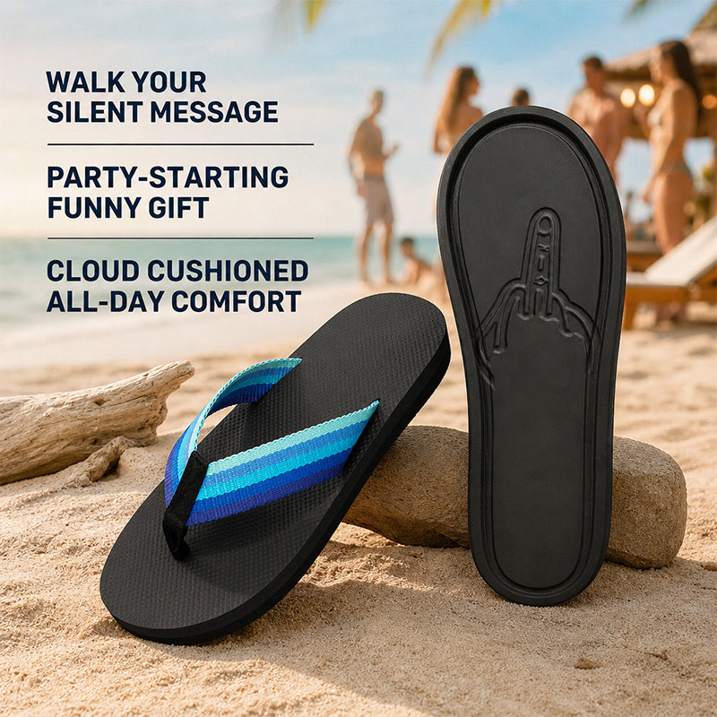 🏖️Cheeky Meme Flip Flops for Men – Funny Summer Beach Slippers👣