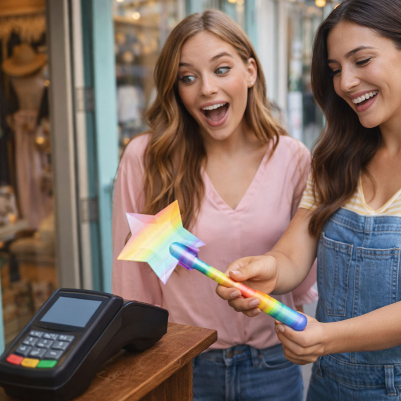 Magic Wand Tap-to-Pay Card Holder: Spark Joy in Every Transaction