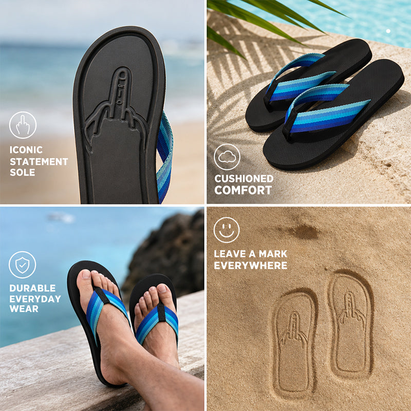 🏖️Cheeky Meme Flip Flops for Men – Funny Summer Beach Slippers👣