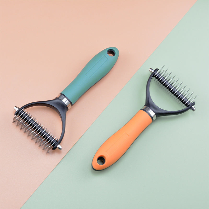 🐾 FLASH SALE ✨ Double-Sided Deshedding Pet Brush – Dual-Sided, Ergonomic & Gentle for Dogs & Cats 🐶