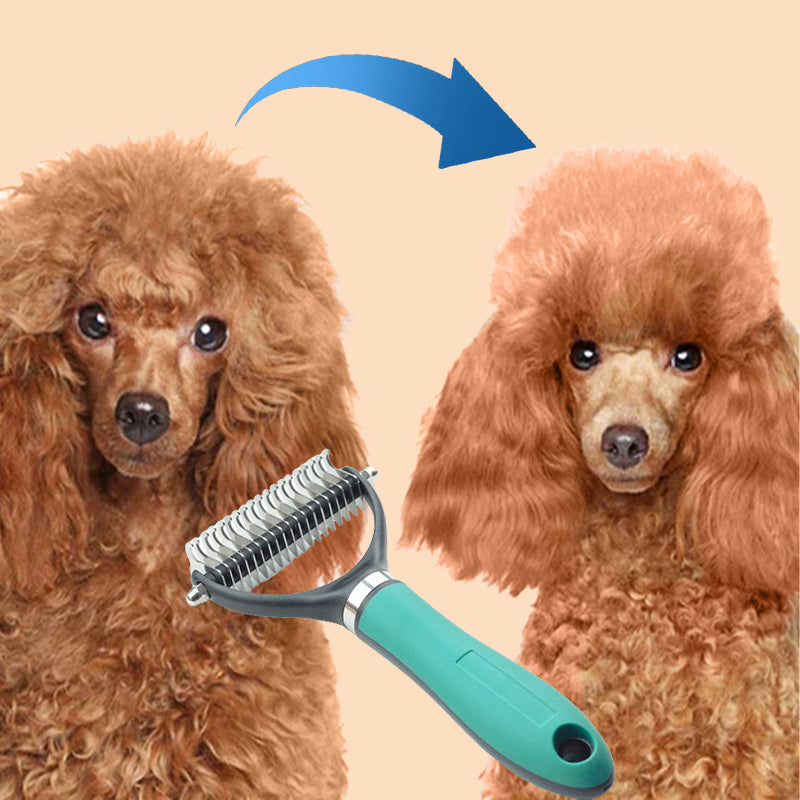 🐾 FLASH SALE ✨ Double-Sided Deshedding Pet Brush – Dual-Sided, Ergonomic & Gentle for Dogs & Cats 🐶