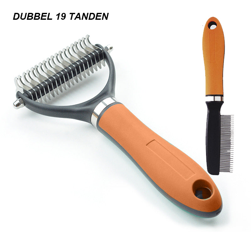 🐾 FLASH SALE ✨ Double-Sided Deshedding Pet Brush – Dual-Sided, Ergonomic & Gentle for Dogs & Cats 🐶