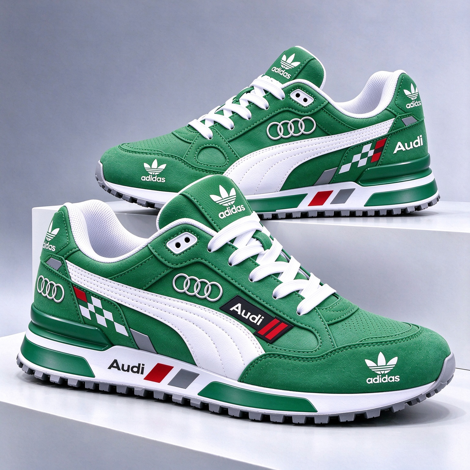 Adidas x Audi férfi sportcipő, alacsony szárú retró tornacipő