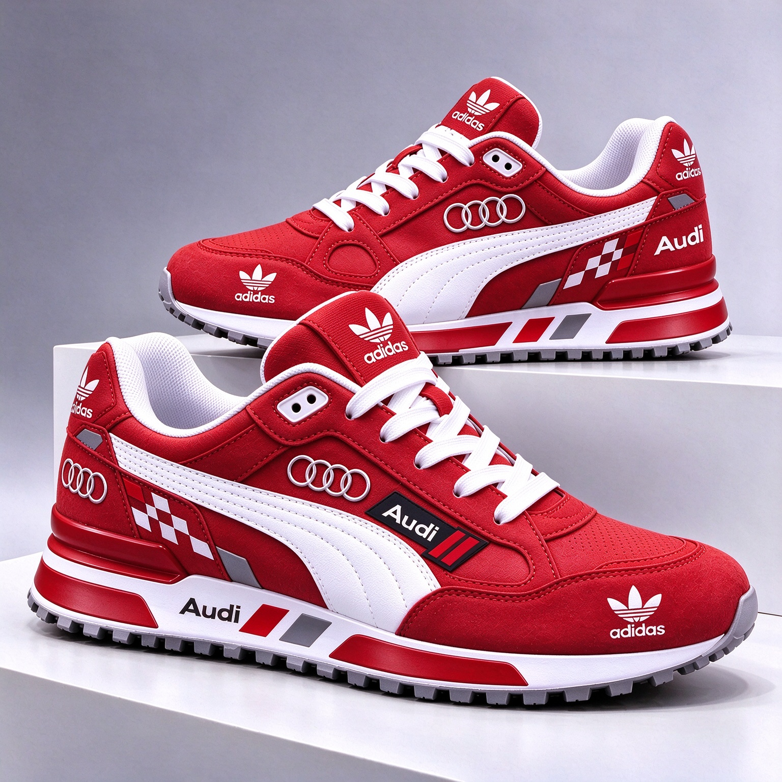 Adidas x Audi férfi sportcipő, alacsony szárú retró tornacipő