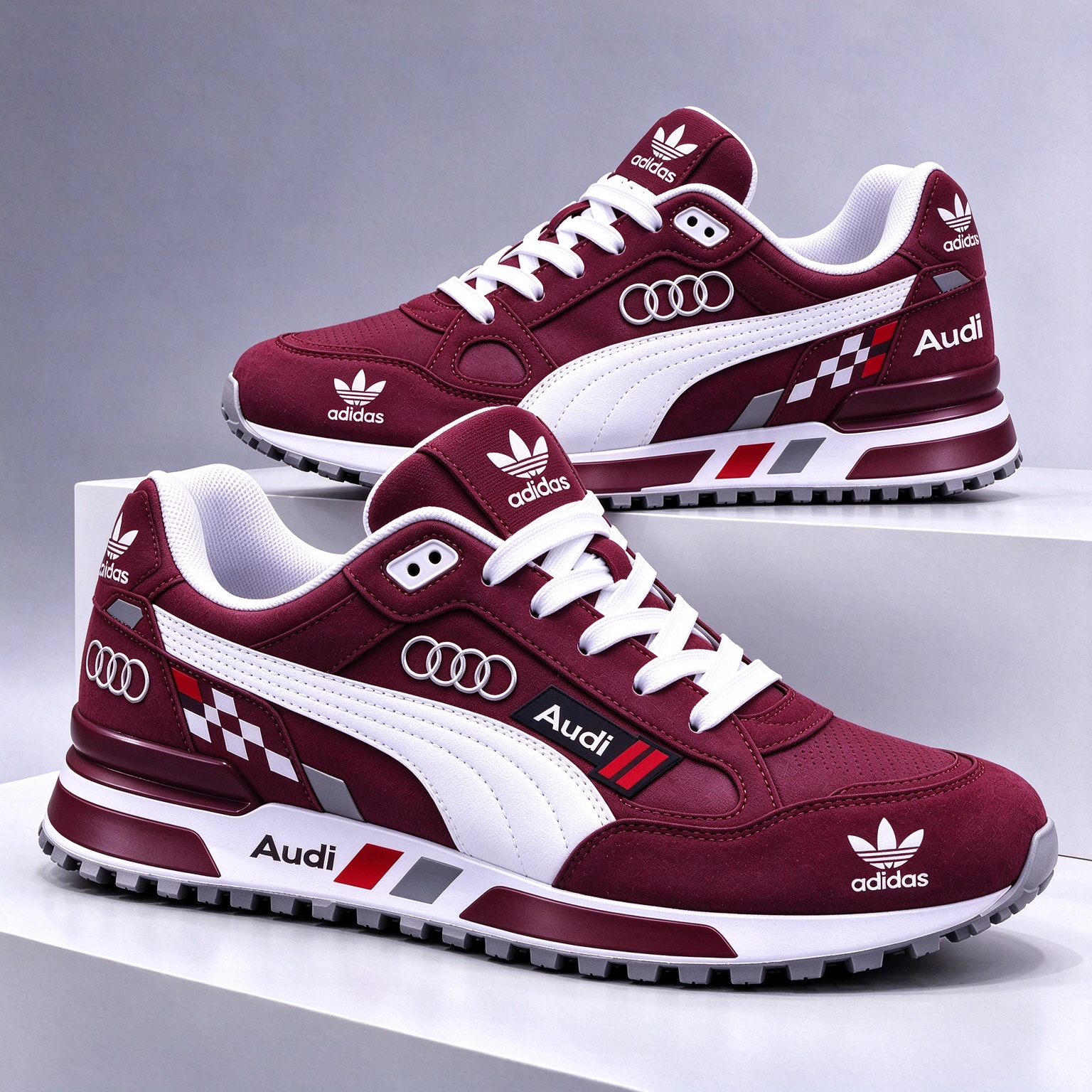Adidas x Audi férfi sportcipő, alacsony szárú retró tornacipő