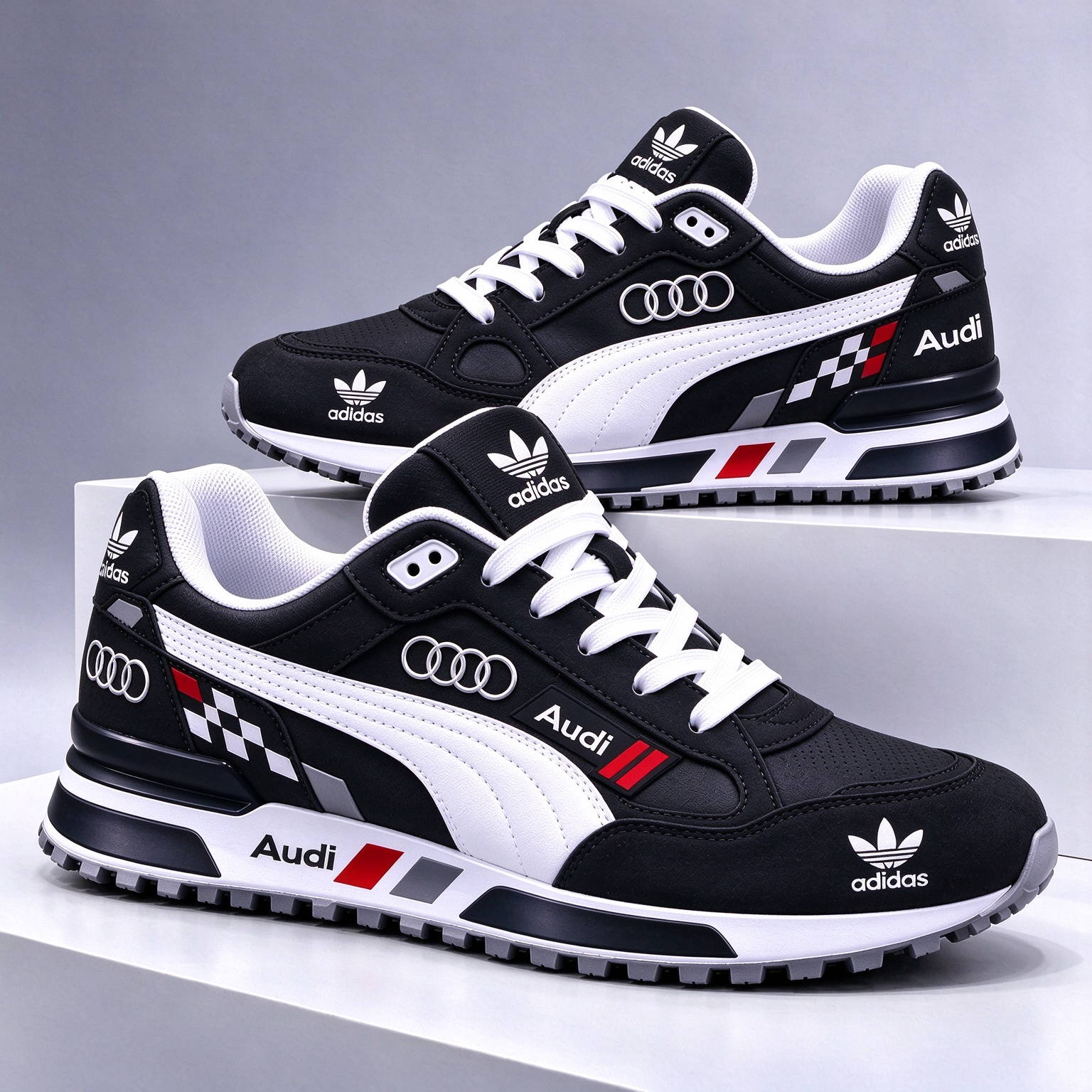 Adidas x Audi férfi sportcipő, alacsony szárú retró tornacipő