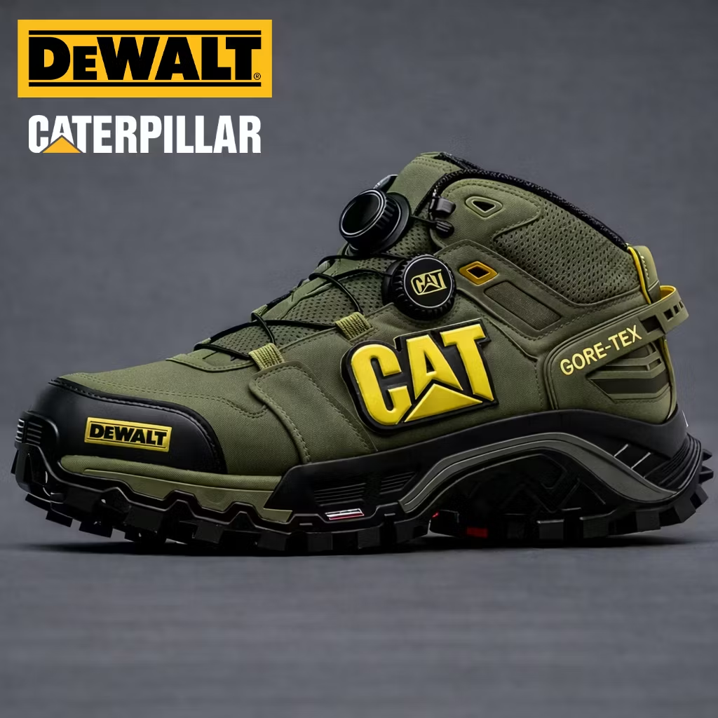 A vízálló és lélegző CAT® és DEWALT® munkavédelmi és túrabakancsok ideálisak munkavégzéshez és szabadtéri tevékenységekhez.