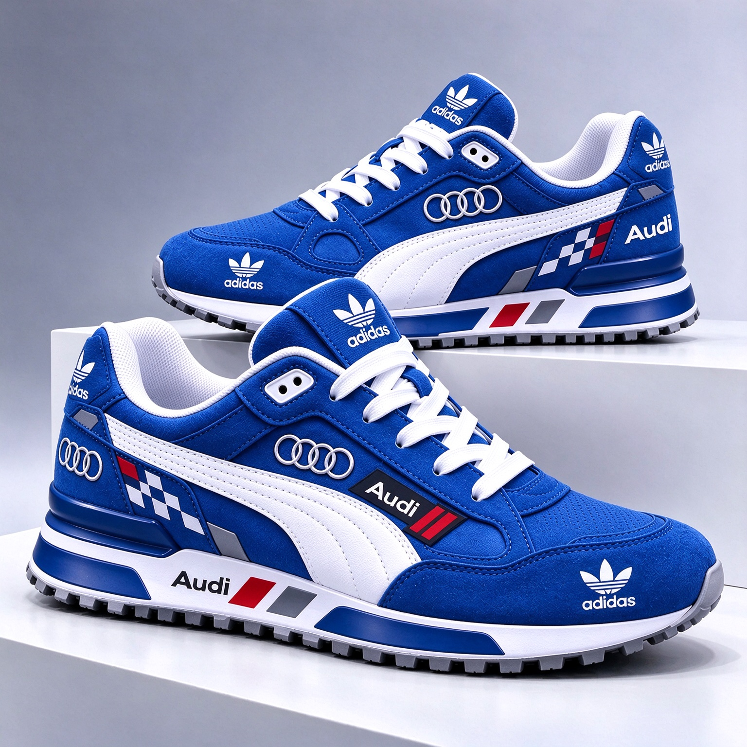 Adidas x Audi férfi sportcipő, alacsony szárú retró tornacipő
