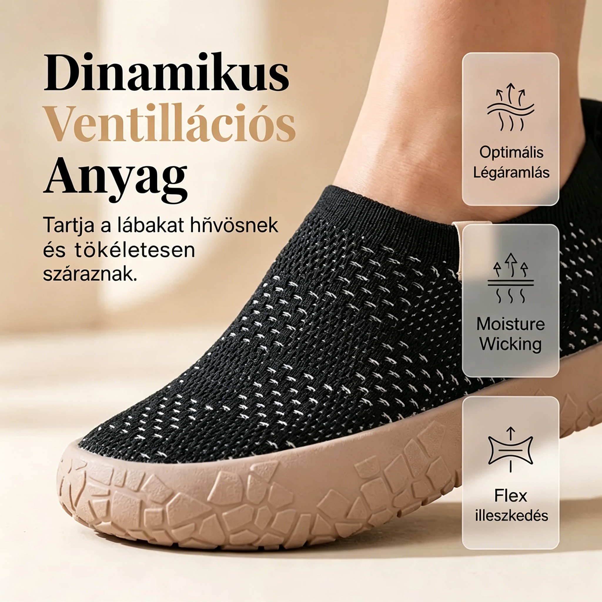 👟 Kényelmes, rejtett sarokkal ellátott platform cipő
