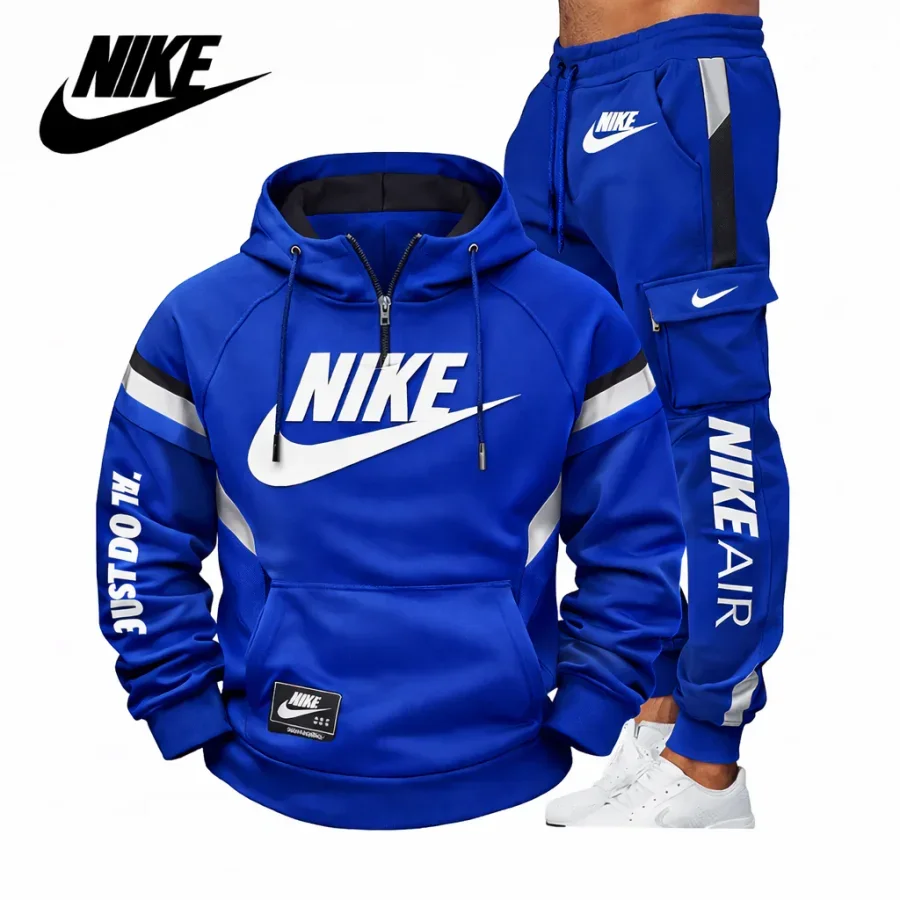 Férfi kapucnis, cipzáras melegítőruha - Nike® Tavasz/Ősz 2026 (póló + nadrág)