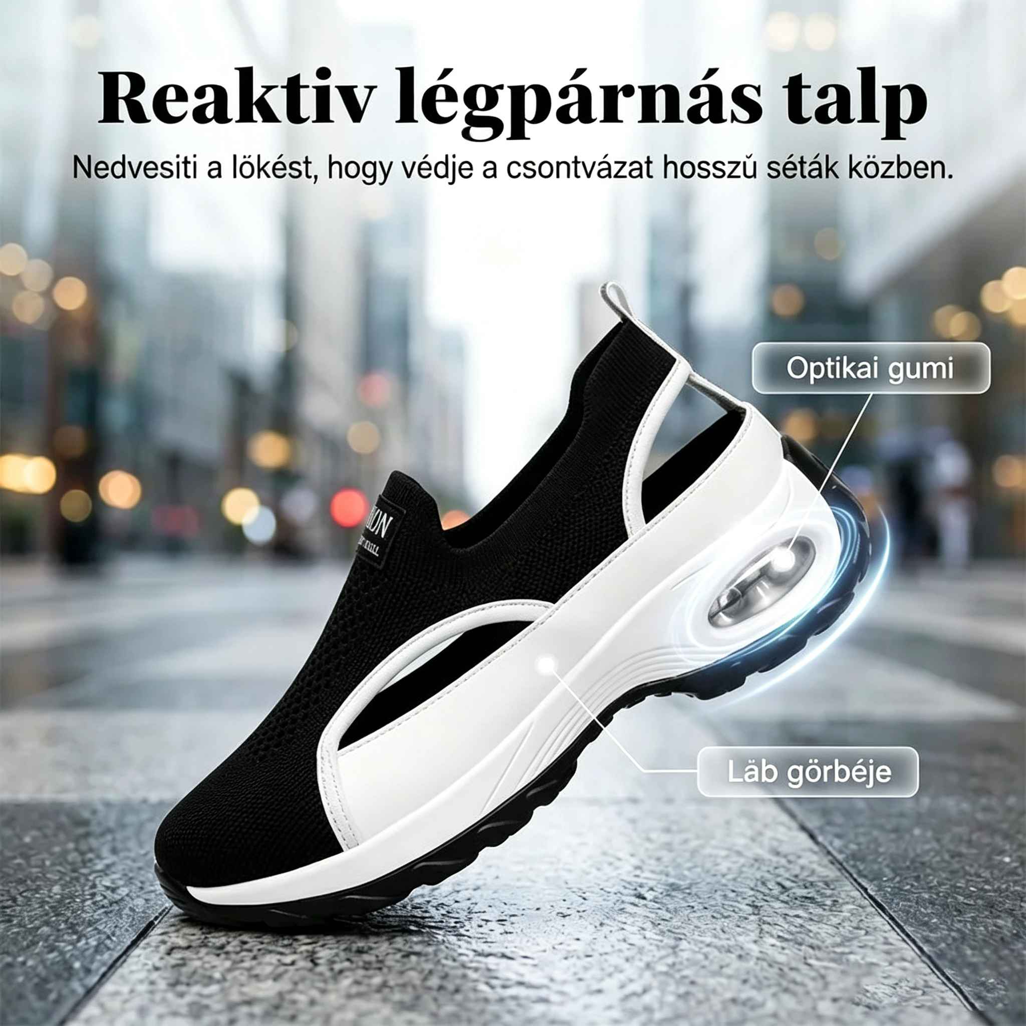 👟✨  Légáteresztő, kivágott női slip-on cipő | Hálós felsőrész, könnyű sétálócipő, nyári 💨